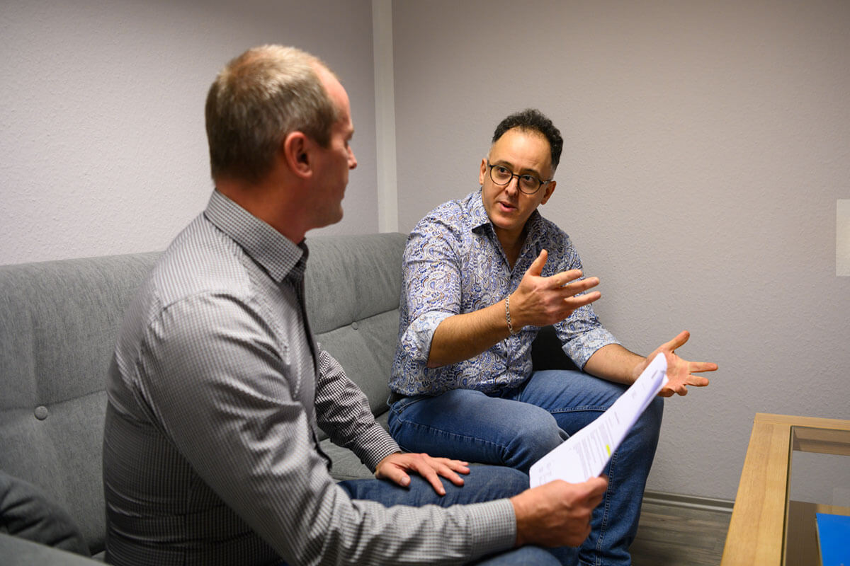 Gespräch im Bewerberberatungszentrum